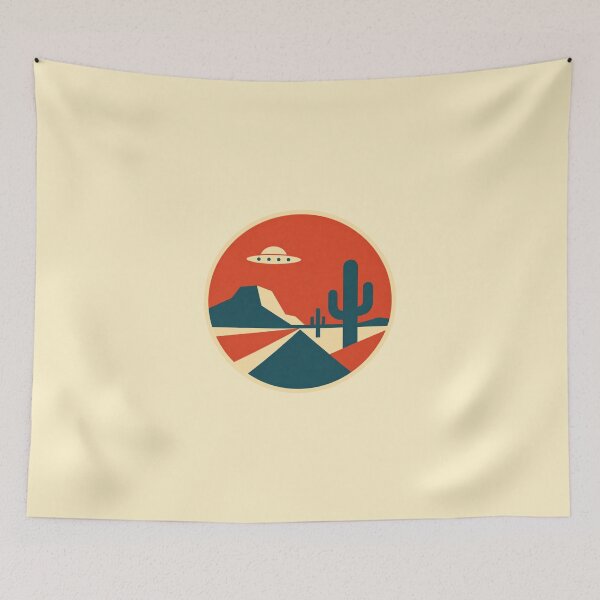 Item preview, Retro UFO – Desert Highway designed and sold by mellow-koko.
