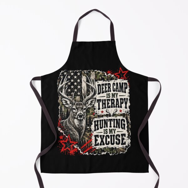 Item preview, deer hunting is my therapy rustic patriotic buck art designed and sold by anapldv.