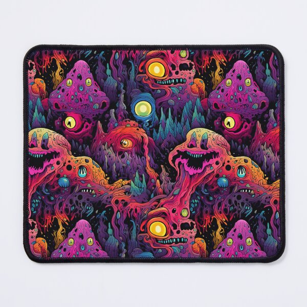 Item preview, Psychedelic Monster Repeat Pattern Colorful Creepy Halloween Creature designed and sold by JRRTs.