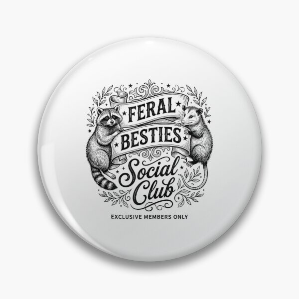 Item preview, Feral Besties Social Club Vintage Raccoon Possum Engraving Art designed and sold by abig-eiyana.