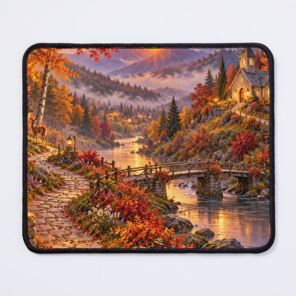 Item preview, Autumn trail by the mountain lake designed and sold by _ARLUNA_.