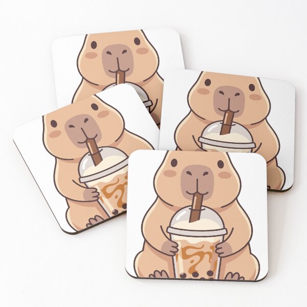 Item preview, Capybara Hugging Boba Milk Tea Cup designed and sold by Ranpict.