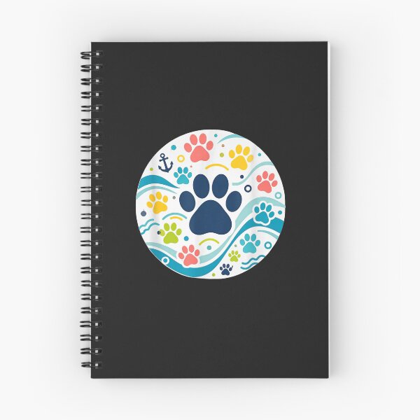 Item preview, Nautical Dog Paw Print Colorful Coastal Beach Wave Anchor designed and sold by abig-eiyana.