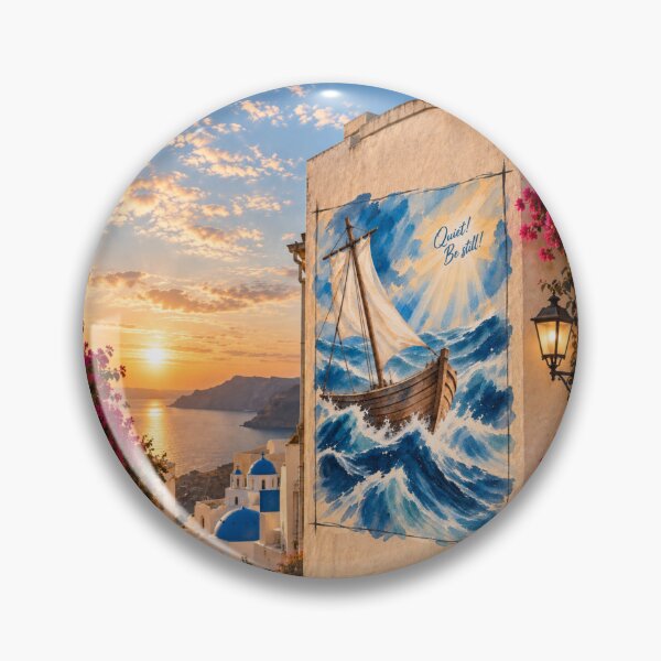 Item preview, MIRACLE IN SANTORINI — Peace in the Storm designed and sold by MIRACLE VISION.