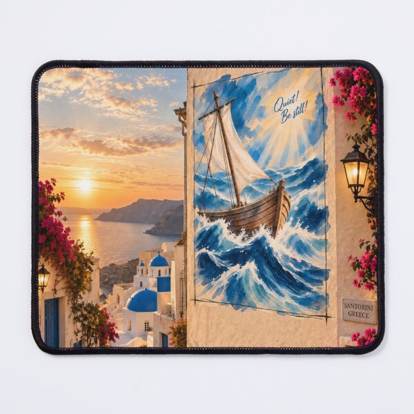 Item preview, MIRACLE IN SANTORINI — Peace in the Storm designed and sold by MIRACLE VISION.