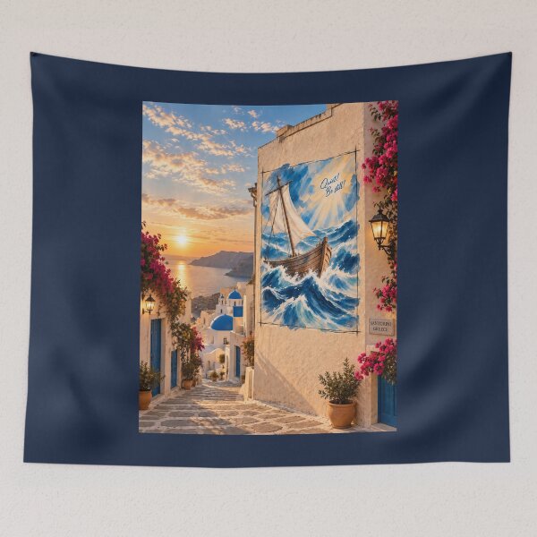 Item preview, MIRACLE IN SANTORINI — Peace in the Storm designed and sold by MIRACLE VISION.