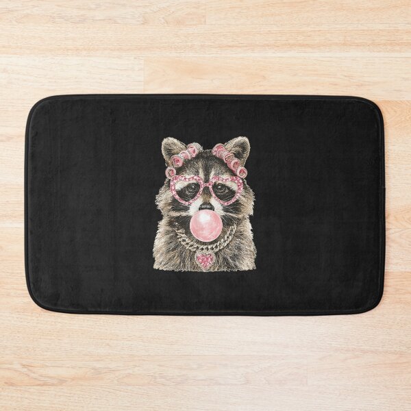 Item preview, Glam Raccoon Heart Sunglasses Bubblegum Boujee Pink Hair Rollers designed and sold by abig-eiyana.