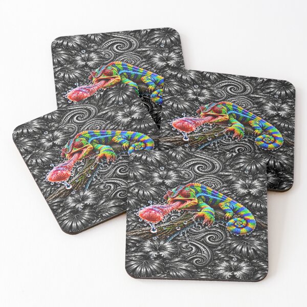 Item preview, Rainbow Chameleon – Polynesian Tropical Reptile Art designed and sold by artistwill.