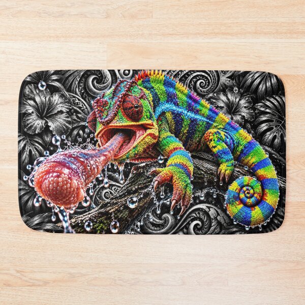 Item preview, Rainbow Chameleon – Polynesian Tropical Reptile Art designed and sold by artistwill.