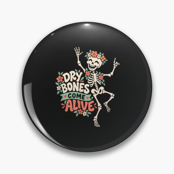 Item preview, Dry Bones Come Alive Dancing Skeleton Floral Retro Groovy designed and sold by abig-eiyana.