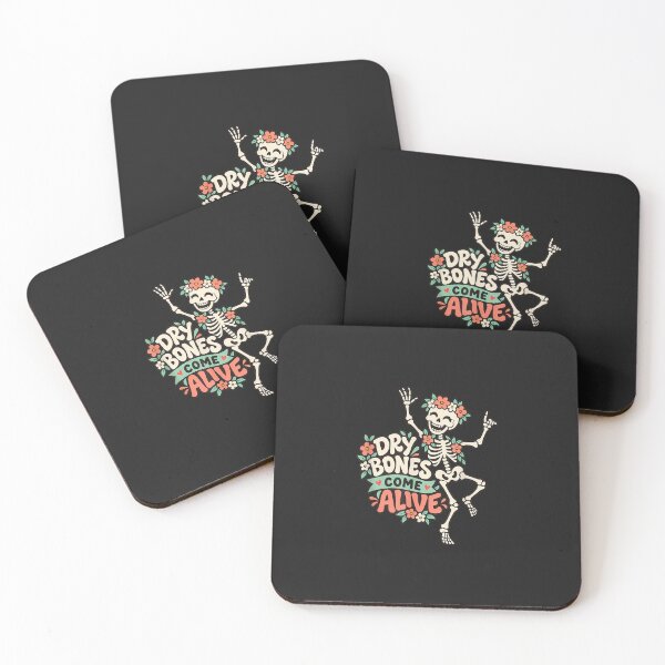 Item preview, Dry Bones Come Alive Dancing Skeleton Floral Retro Groovy designed and sold by abig-eiyana.