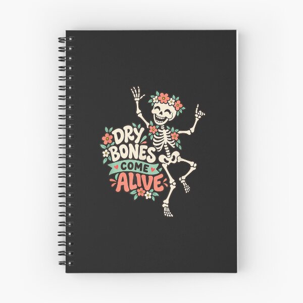 Item preview, Dry Bones Come Alive Dancing Skeleton Floral Retro Groovy designed and sold by abig-eiyana.