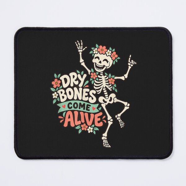 Item preview, Dry Bones Come Alive Dancing Skeleton Floral Retro Groovy designed and sold by abig-eiyana.