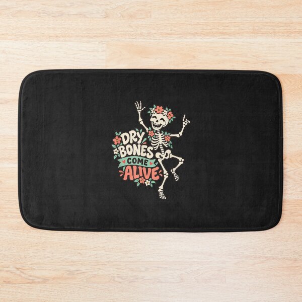 Item preview, Dry Bones Come Alive Dancing Skeleton Floral Retro Groovy designed and sold by abig-eiyana.