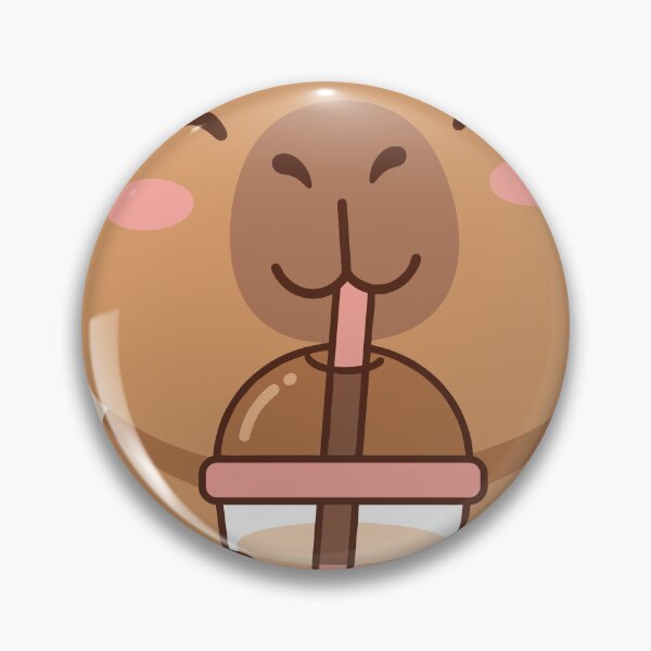 Item preview, Capybara Face Close Up Boba Tea designed and sold by Ranpict.