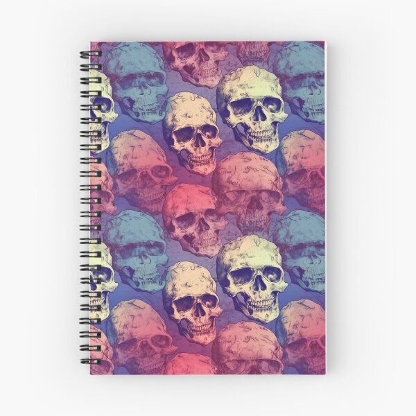 Item preview, Colorful Vintage Skull Repeat Pattern Pastel Gothic Halloween Skeleton designed and sold by JRRTs.