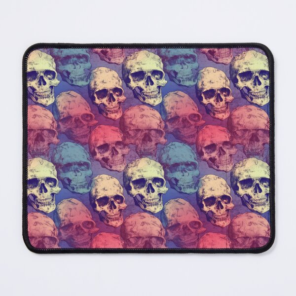 Item preview, Colorful Vintage Skull Repeat Pattern Pastel Gothic Halloween Skeleton designed and sold by JRRTs.