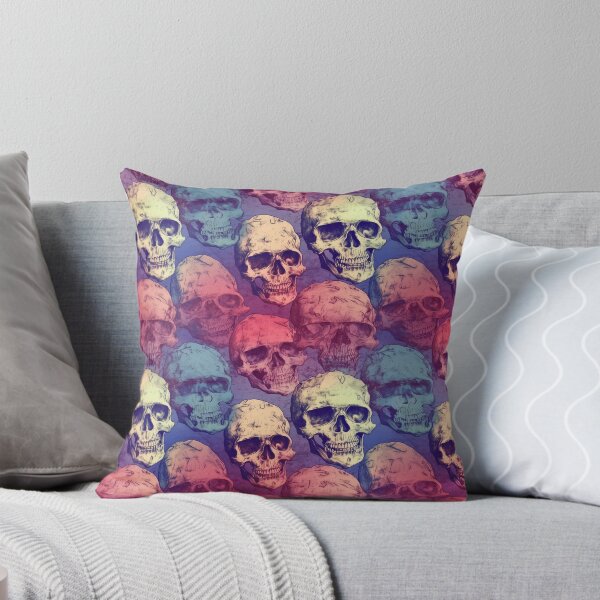 Item preview, Colorful Vintage Skull Repeat Pattern Pastel Gothic Halloween Skeleton designed and sold by JRRTs.