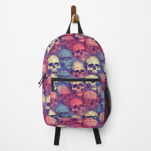 Item preview, Colorful Vintage Skull Repeat Pattern Pastel Gothic Halloween Skeleton designed and sold by JRRTs.