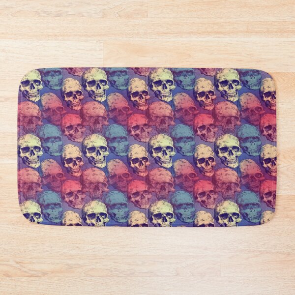 Item preview, Colorful Vintage Skull Repeat Pattern Pastel Gothic Halloween Skeleton designed and sold by JRRTs.