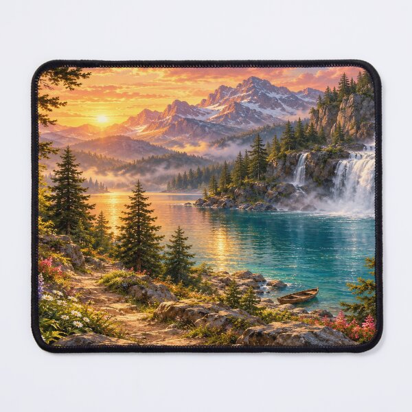 Item preview, Mountain lake by the waterfall designed and sold by _ARLUNA_.