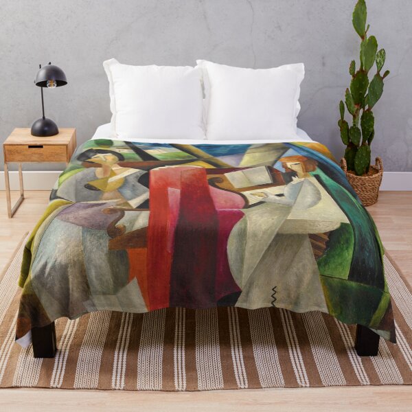 Item preview, The piano lesson geometric abstract cubism futurist landscape colorful design painting by Alexandra Exter designed and sold by Jéanpaul  Ferro.