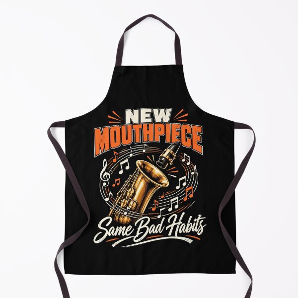 Item preview, mouthpiece jazz saxophone music with bold retro style designed and sold by anapldv.