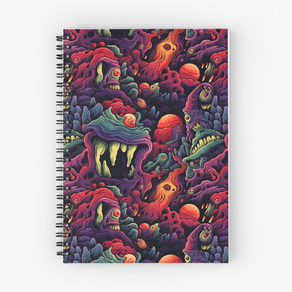 Item preview, Psychedelic Alien Monster Repeat Pattern Colorful Cosmic Horror Halloween designed and sold by JRRTs.