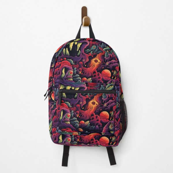Item preview, Psychedelic Alien Monster Repeat Pattern Colorful Cosmic Horror Halloween designed and sold by JRRTs.