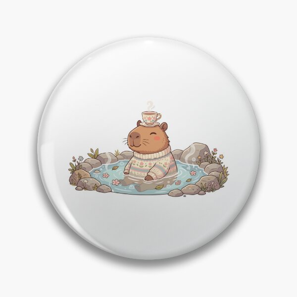 Item preview, Capybara Drinking Tea Cozy Cottagecore Cute Animal designed and sold by Arc2020.