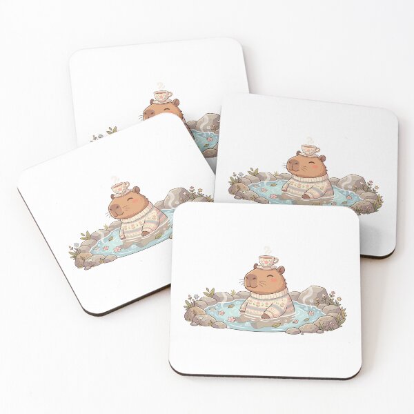 Item preview, Capybara Drinking Tea Cozy Cottagecore Cute Animal designed and sold by Arc2020.