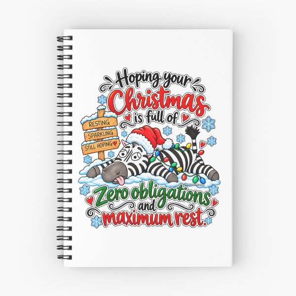 Item preview, Chronic Illness Christmas Zebra – Zero Obligations & Maximum Rest designed and sold by newsuept25.art.
