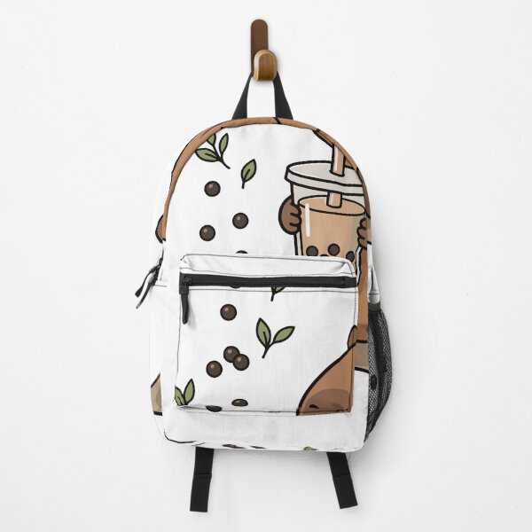 Item preview, Capybara Boba Tea Leaves Illustration designed and sold by Ranpict.