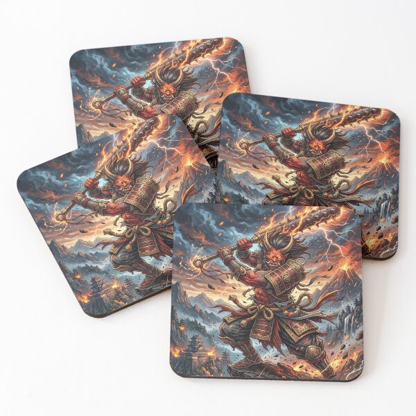 Item preview, Oni Warrior - Japanese Demon Fantasy Art designed and sold by Lucid Dream Pixel.