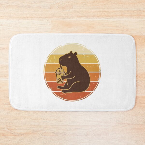 Item preview,  Vintage Capybara Drinking Matcha Retro 70s Sunset designed and sold by Arc2020.