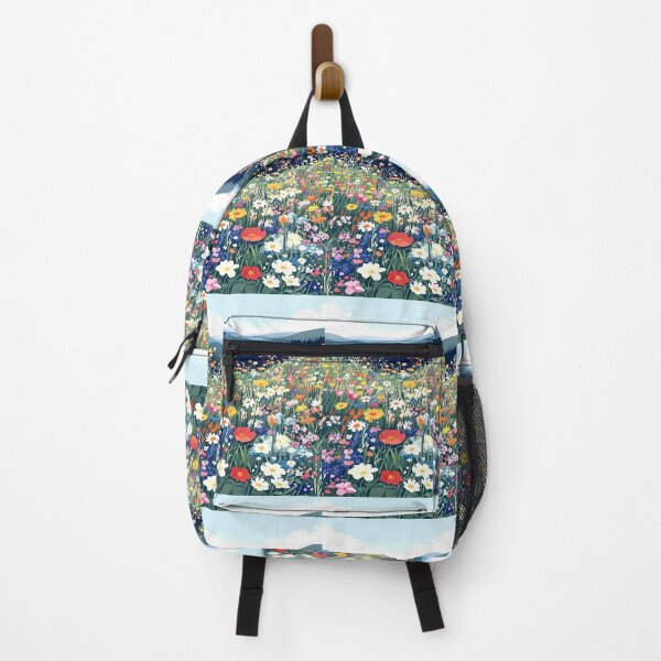 Item preview, Where The Wildflowers Meet The Mountains Gustav Klimt Flower Garden Nature Painting Landscape Scenery Digital Illustration designed and sold by Matt_Smith.