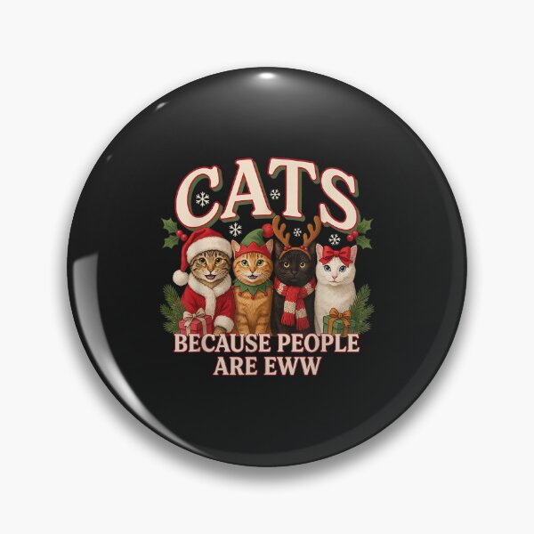 Item preview, Cats Because People Are Eww Funny Christmas Cat Lover Xmas designed and sold by abig-eiyana.