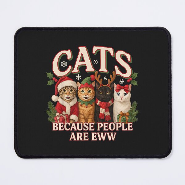 Item preview, Cats Because People Are Eww Funny Christmas Cat Lover Xmas designed and sold by abig-eiyana.