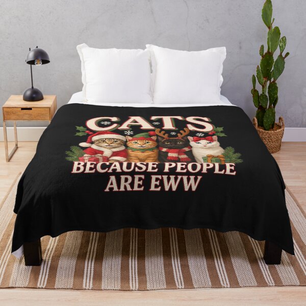 Item preview, Cats Because People Are Eww Funny Christmas Cat Lover Xmas designed and sold by abig-eiyana.