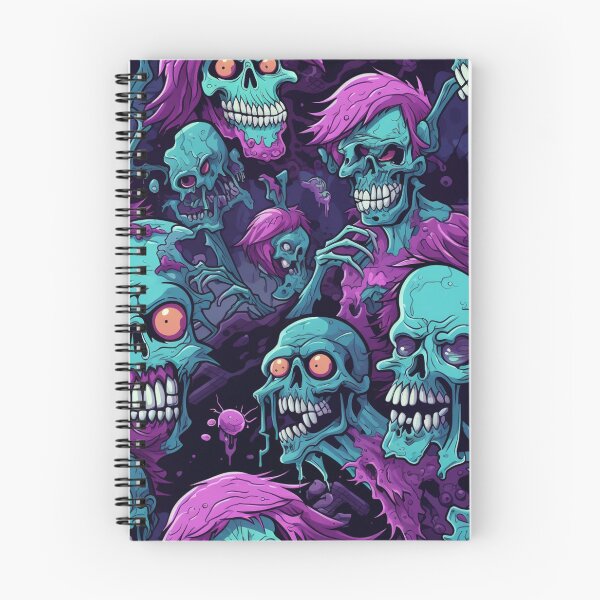 Item preview, Neon Punk Zombie Skull Pattern Colorful Gothic Halloween Horror designed and sold by JRRTs.