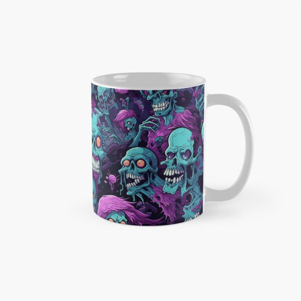 Item preview, Neon Punk Zombie Skull Pattern Colorful Gothic Halloween Horror designed and sold by JRRTs.