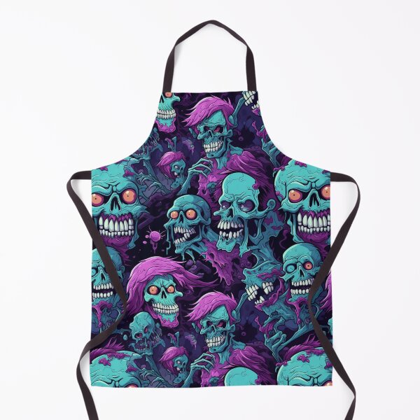 Item preview, Neon Punk Zombie Skull Pattern Colorful Gothic Halloween Horror designed and sold by JRRTs.