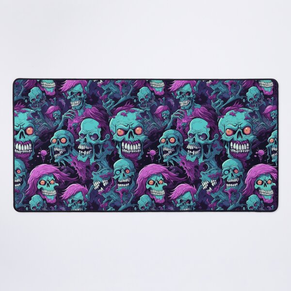 Item preview, Neon Punk Zombie Skull Pattern Colorful Gothic Halloween Horror designed and sold by JRRTs.