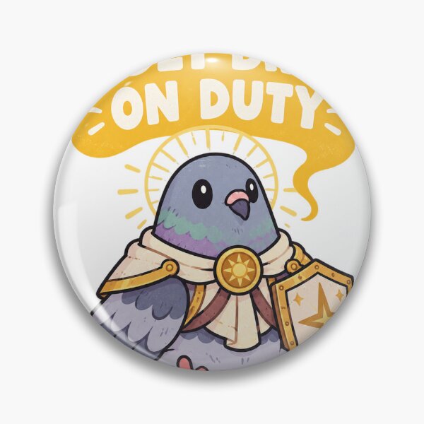 Item preview, Holy Birb On Duty Cute Paladin Dove RPG designed and sold by LongIslandDesgn.