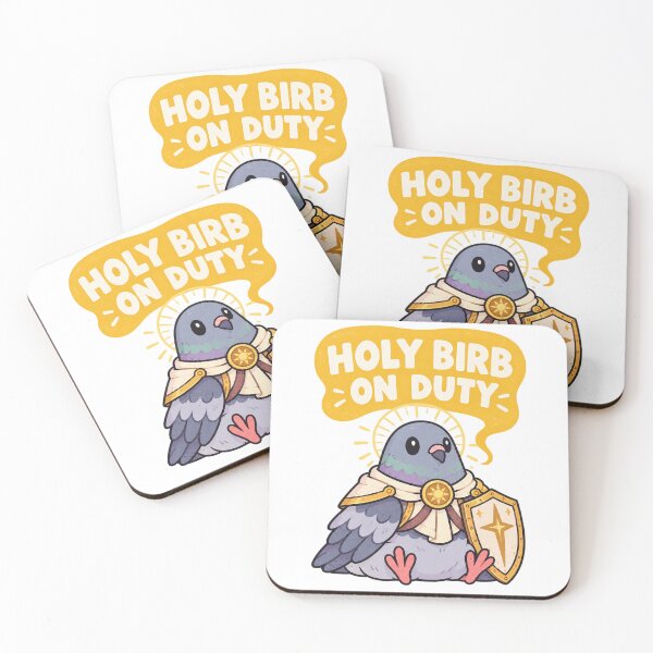 Item preview, Holy Birb On Duty Cute Paladin Dove RPG designed and sold by LongIslandDesgn.