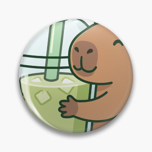 Item preview, Capybara Hugging Matcha Boba Tea designed and sold by Ranpict.
