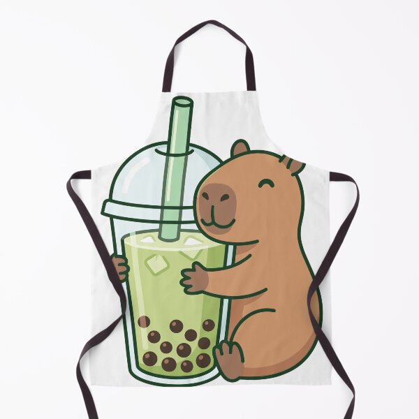 Item preview, Capybara Hugging Matcha Boba Tea designed and sold by Ranpict.