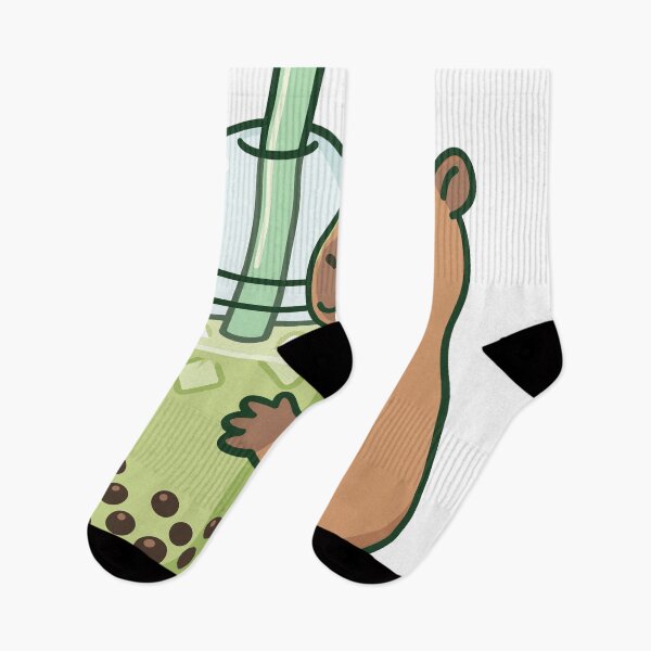 Item preview, Capybara Hugging Matcha Boba Tea designed and sold by Ranpict.