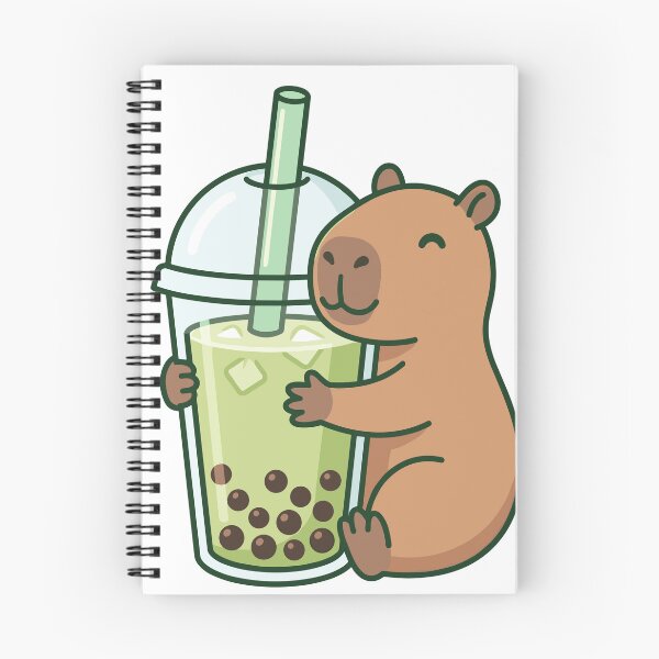 Item preview, Capybara Hugging Matcha Boba Tea designed and sold by Ranpict.