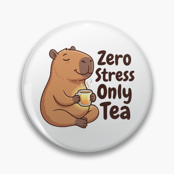 Item preview, Zero Stress Only Tea Funny Capybara Quote Aesthetic designed and sold by Arc2020.